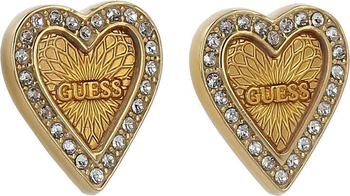 Guess Beautiful gold-plated Love Me Tender earrings JUBE03237JWYGT/U (Chirurgenstahl)