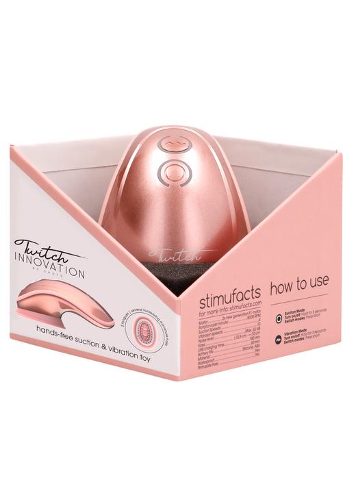 Actual product image Doc Johnson Innovation Twitch Hands free Suction & Vibration