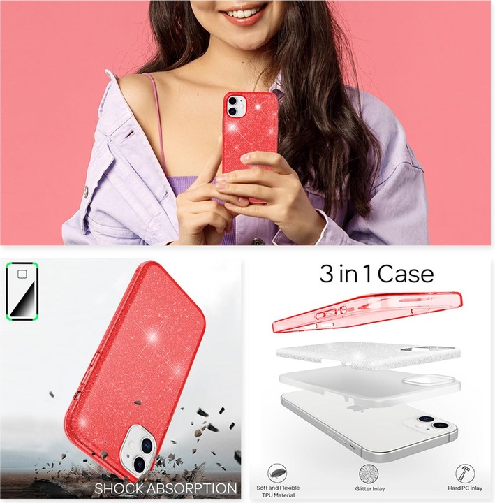 Actual product image Nalia Glitter mobile phone case (Apple iPhone 12 mini)