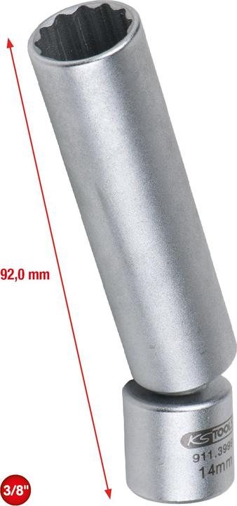 Produktbild KS Tools 3/8 Spezial-Zündkerzen-Stecknuss mit Gelenk. 14mm