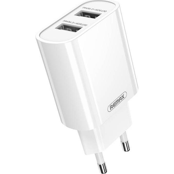 Remax wall charger, RP-U35, 2x USB, 2.1A (white), USB Ladegerät, Weiss