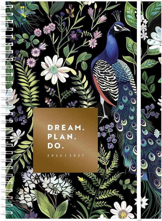 Simplex Schulagenda Emotions Weekly A5 Touch 2026/2027, Peacock (A5, 1 Woche / 2 Seiten)