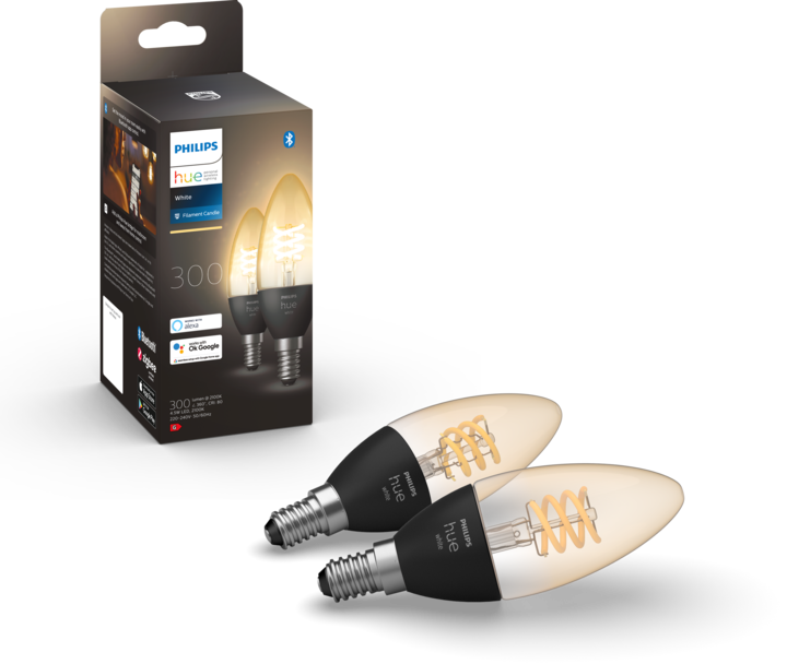 Actual product image Philips Hue White (E14, 4.50 W, 300 lm, 2 x, G)