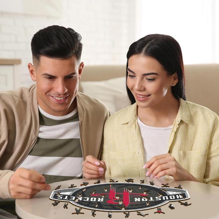 Image du produit Iconic NBA - Houston Rockets - Logo - Puzzle en bois Taille M (270 pièces) (270 pièces)