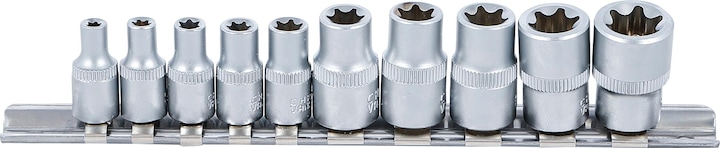Productafbeelding BGS Doppenset E-profiel | Aandrijving vierkant 6,3 mm (1/4") / 10 mm (3/8") | SW E4...