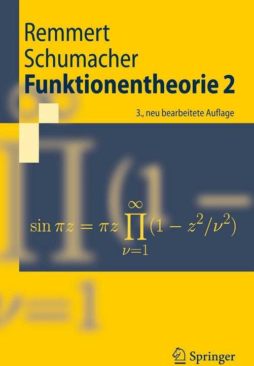 Produktbild Funktionentheorie 2 (Deutsch, Georg Schumacher, Reinhold Remmert, 2007)