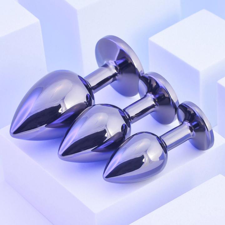 Actual product image Evolved Pleasure 3 Ways Anal Plug Set