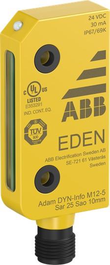 Produktbild ABB ADAM DYN-INFO Sicherheitssensor IP69K, M12-5 polig Adam DYN-Info M12-5