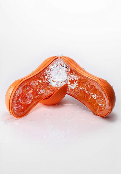 Actual product image Tenga Flip Orb Sunset Orange