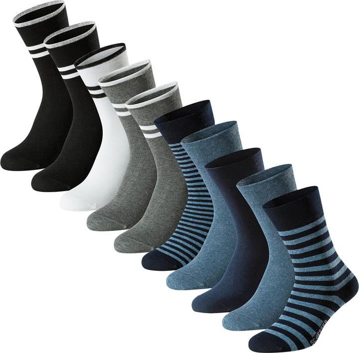 Schiesser - Bluebird - Socken - 10er Pack (39-42 Blau / weiss / grau)