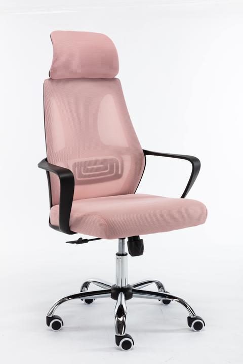 Actual product image Topeshop FOTEL NIGEL RÓZOWY Office computer chair Upholstered seat Mesh backrest (47 - 57 cm)