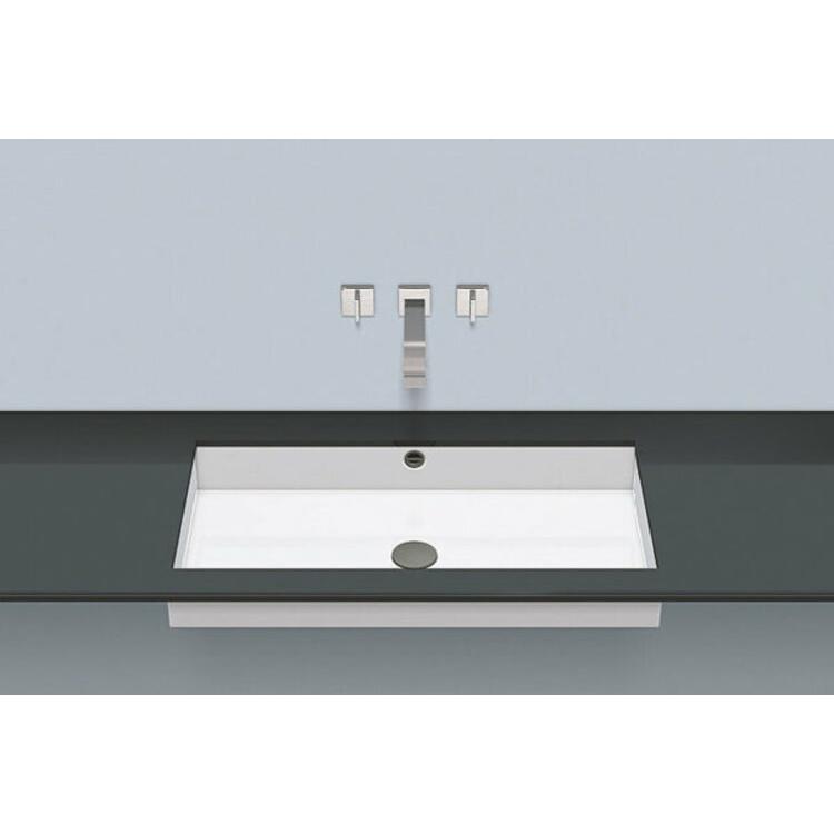 Thumbnail - Alape, Waschbecken, Unterbaubecken UB.ME750, rechteckig B: 754mm H: 111mm T: 379mm, 3227701000, weiss (379 mm, 754 mm)