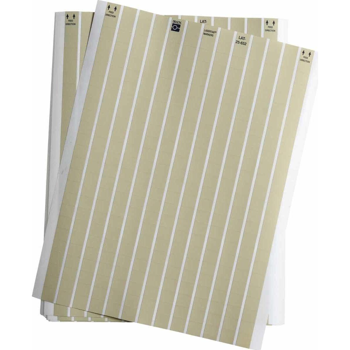 Brady, Etiketten, LAT-25-652-10, Polyimid, matt, Beige, 12.70 x 11.10 mm, dauerhaft klebend, US-Letter, 13-bah