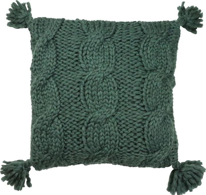 Image du produit Hoff Interieur Gstaad vert Housse de coussin tricotée 45x45cm (1 pièce) (45 x 45 cm)