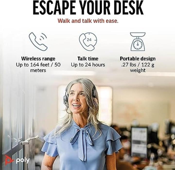 Produktbild Poly Plantronics Polycom VOYAGER 4310 UC V4310 C USBC CHARGING STAND WW USB CA ADAPTER ECOMM (Kabellos, Kabelgebunden, USB-C)