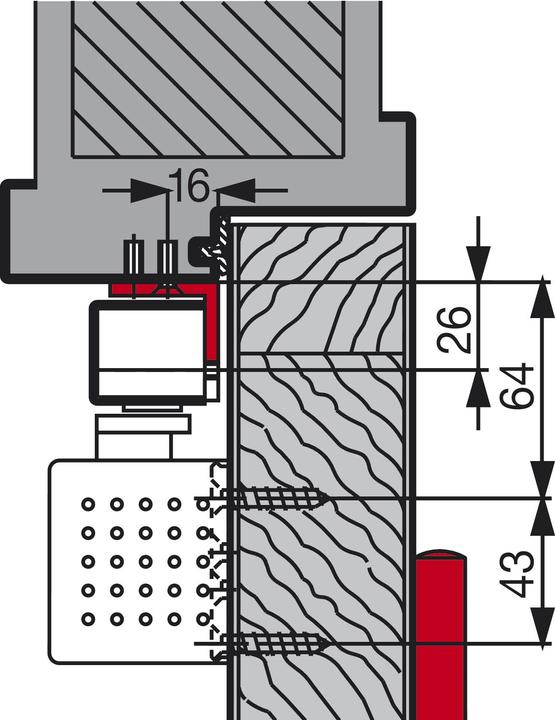 Produktbild Dormakaba Sturzfutterwinkelset zu G-SR/BG (Balkontür, Eingangstür, Holztür, Zimmertür, Indoor)