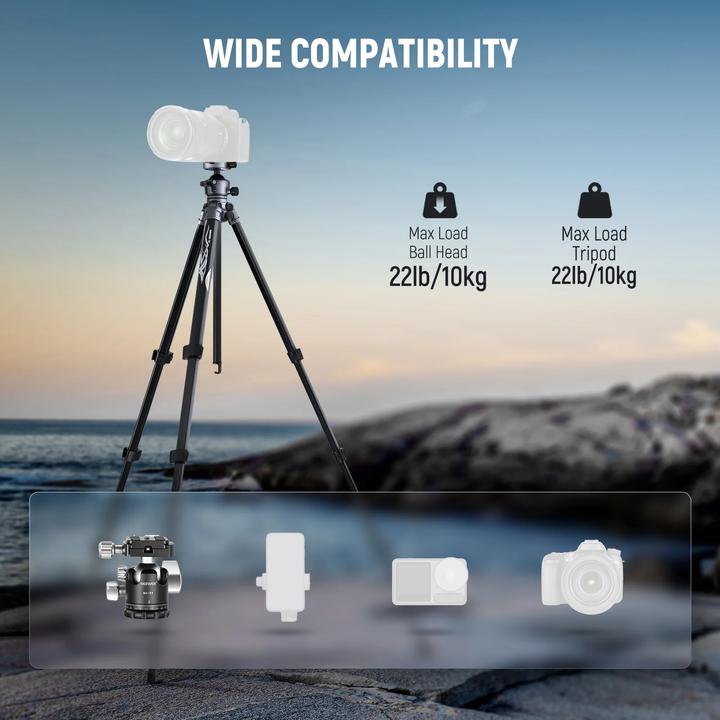 Produktbild Neewer LT07 Aluminum Travel Tripod with Ball Head (Metall)