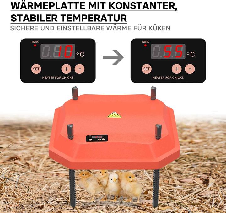Actual product image Fudajo 40x55cm Chick Breeding Heating Plate 50W Warming Plate w/ Thermostat for 40-45 Chicks (50 W)