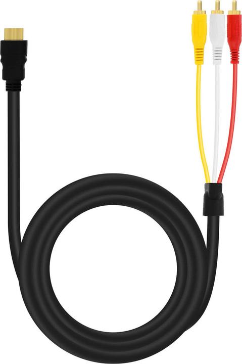 Immagine prodotto LinQ Cavo video da HDMI a 3x RCA maschio di - Nero (1.50 m)