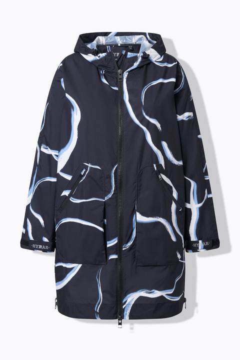 Actual product image Ulla Popken Wave Print Rain Coat