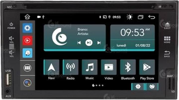 JFSound Android GPS Bluetooth WiFi USB DAB+ Touchscreen CarPlay Android Auto DVD Head Unit (Android car, Apple Carplay)