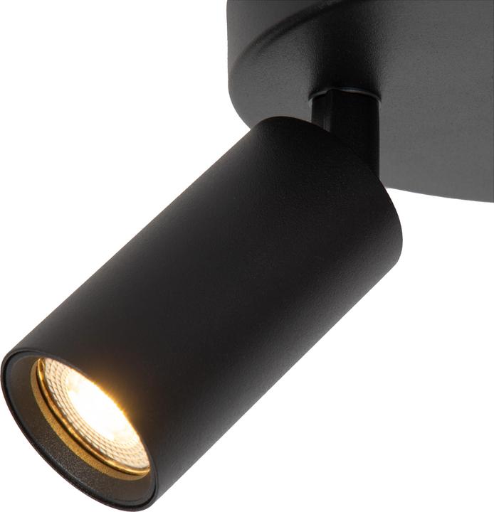 Produktbild Lucide RITMO - Plafondspot - Ã˜ 18 cm - 3xGU10 (MR11) - Zwart (GU10)