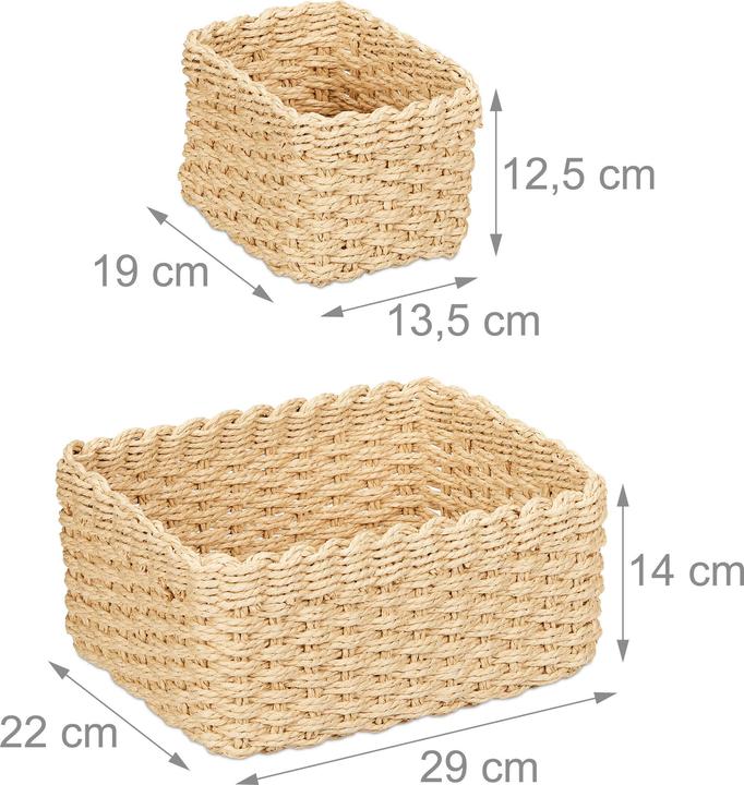 Actual product image Relaxdays 3x storage baskets (1 x, 29 x 22 x 14 cm)