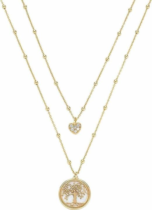 Image du produit Amen Double arbre de vie et de collier de coeur (Argent 925, 40 - 44 cm)