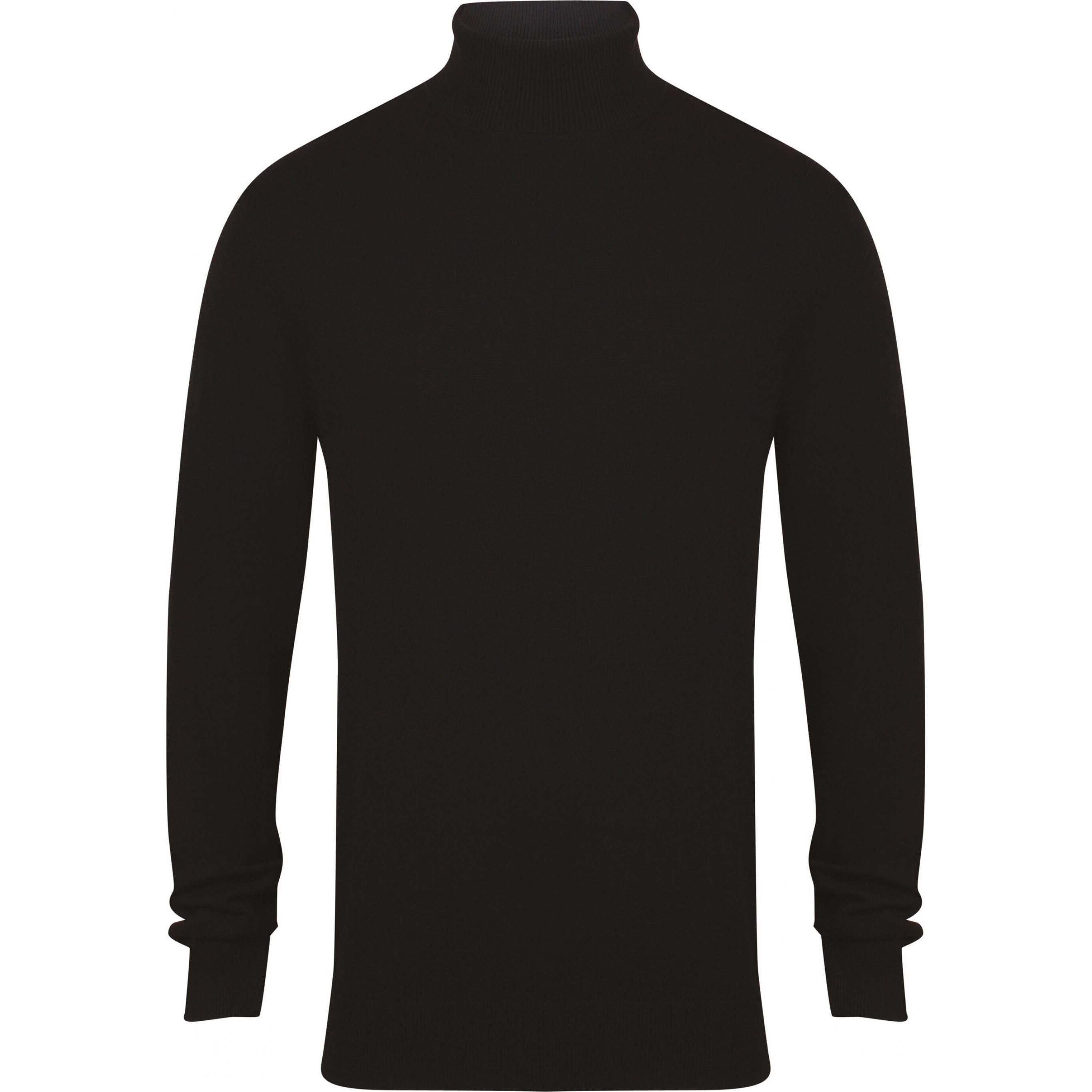 Henbury, Herren, Pullover, Pullover mit Rollkragen, Schwarz, (M)