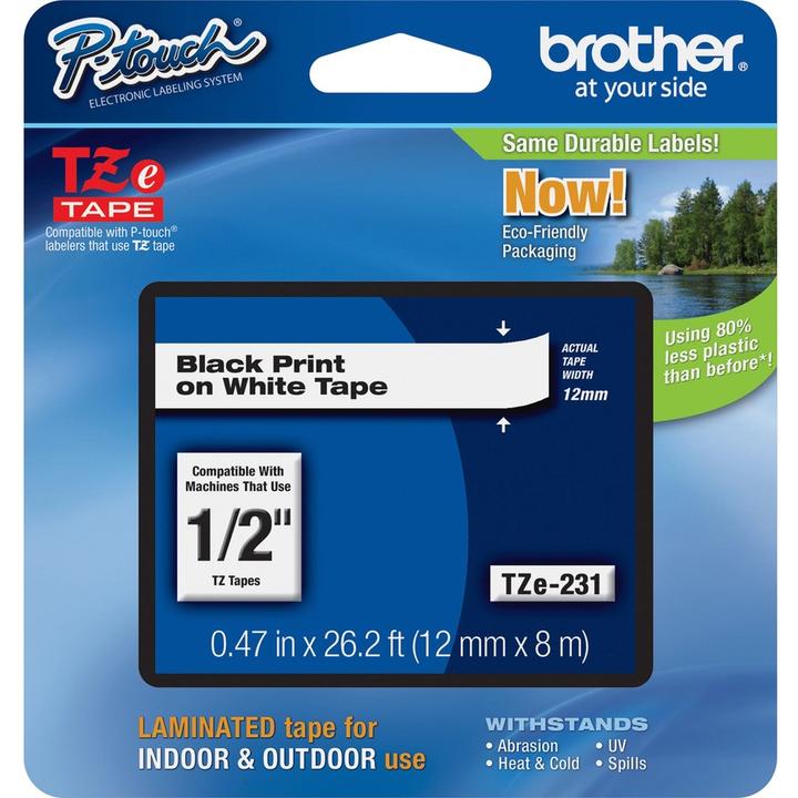 Immagine prodotto Brother TZe-231 (1.20 cm, Nero, Bianco)