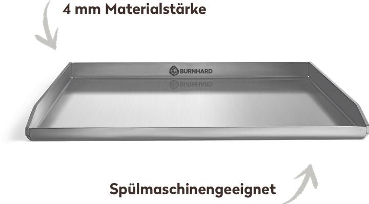 Immagine prodotto Burnhard Plancha Grillplatte Edelstahl EARL 42,5 x 39,6 x 3 cm
