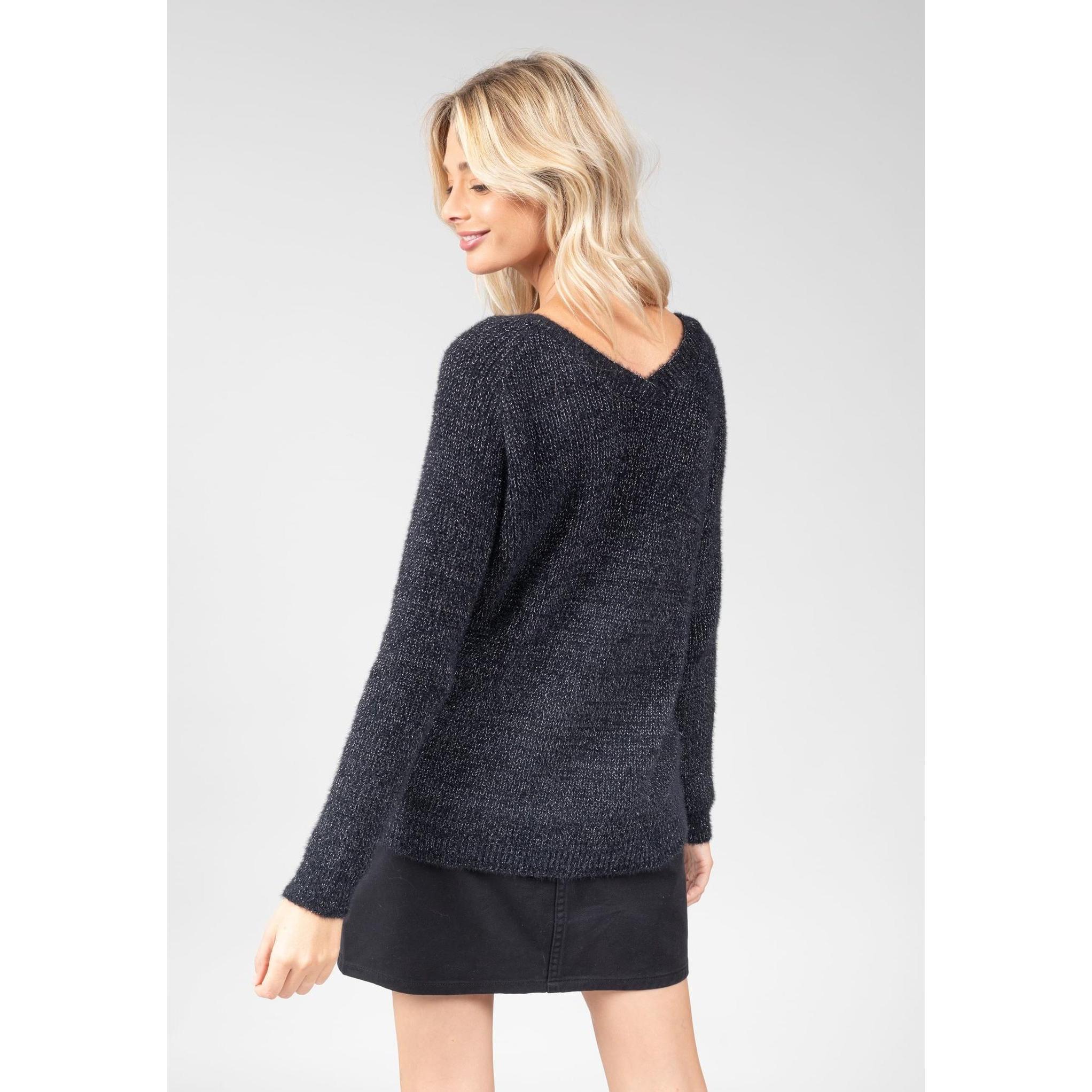 Thumbnail - Deeluxe, Damen, Pullover, pullover für damen armelle m+, Schwarz, (S)