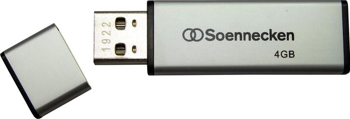 Actual product image Soennecken USB flash drive 71616 2.0 4GB black/silver (4 GB, USB-A)