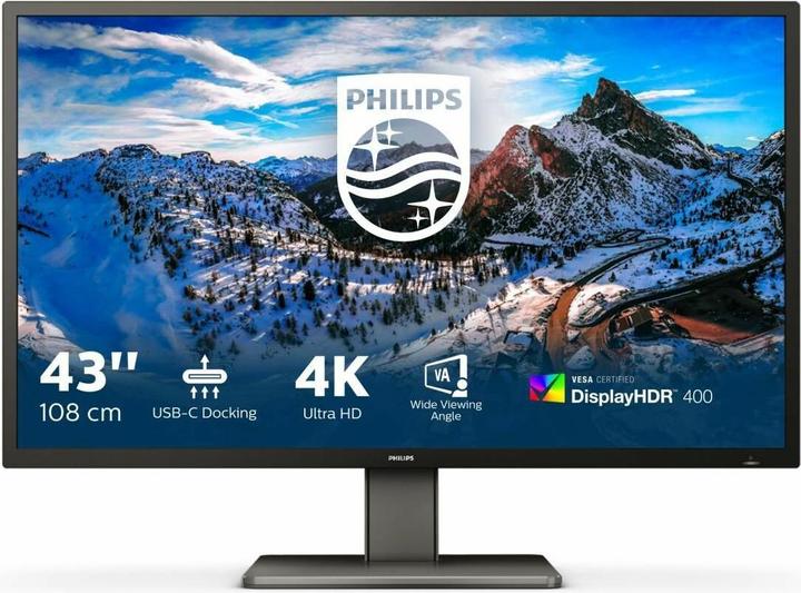 Produktbild Philips MMD-MONITOREN & DISPLAYS 439P1 (3840 x 2160 Pixel, 42.51")