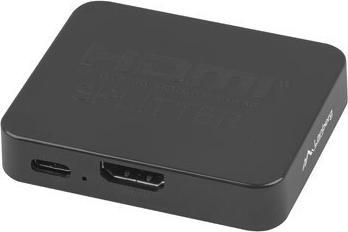 Produktbild Lanberg HDMI-Video-Splitter - 2x HDMI 4K + USB-C-Anschluss schwarz