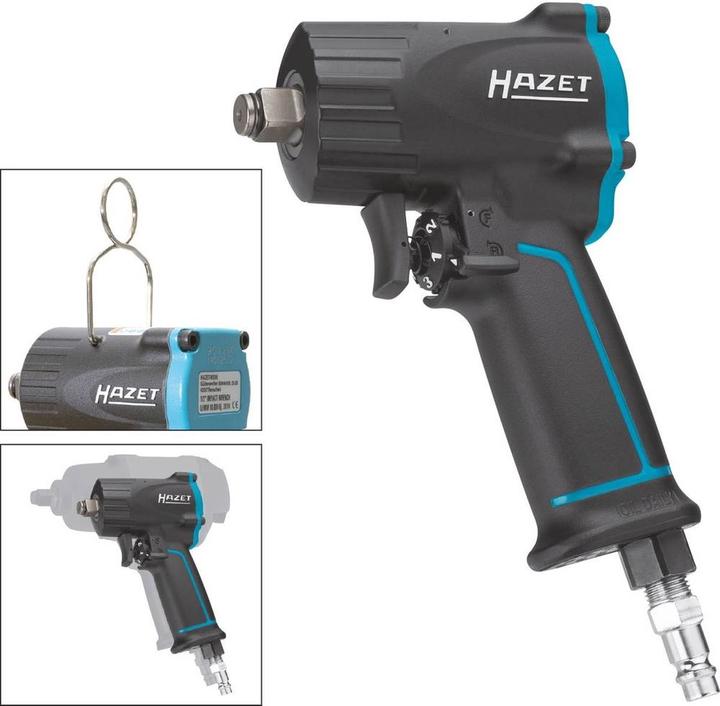 Immagine prodotto HAZET Avvitatore ad impulso ∙ extra corto 9012M ∙ Coppia massima di disserraggio: 1100 Nm ∙ Attacco… (Aria compressa)