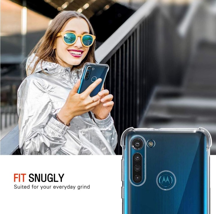 Produktbild Screenguard Motorola Moto G8 Power Hülle Crystal Soft Airbag Bumper (Motorola Moto G8 Power)