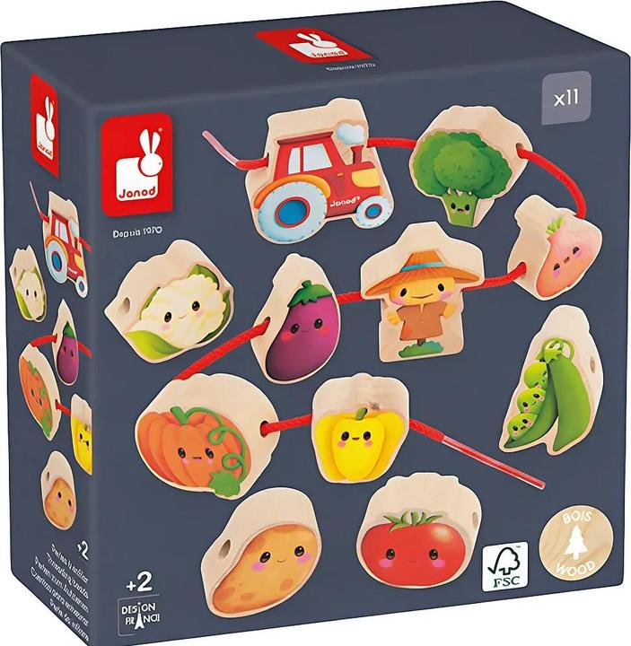 Actual product image Janod Farmyard threading beads