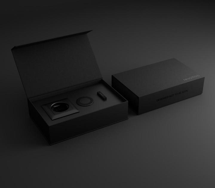 Produktbild Revoltab smarter Raumduft Diffuser HIDE mit Raumduftkapsel OAKMOSS & SAFFRON schwarz