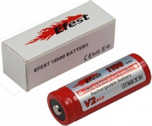 Efest Akku IMR 18500 V2 (Pluspol erhöht) (1 Stk., 18500, 1100 mAh)