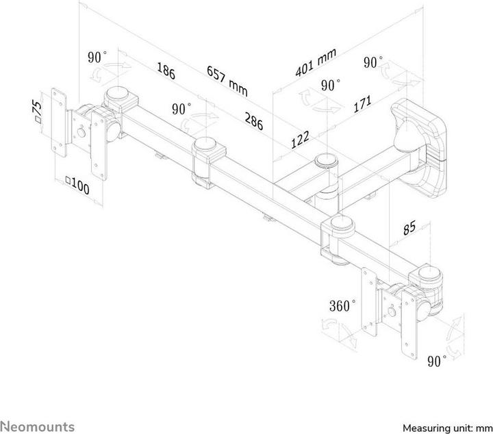 Productafbeelding Neomounts Fpma-W960d (Muur, 27")