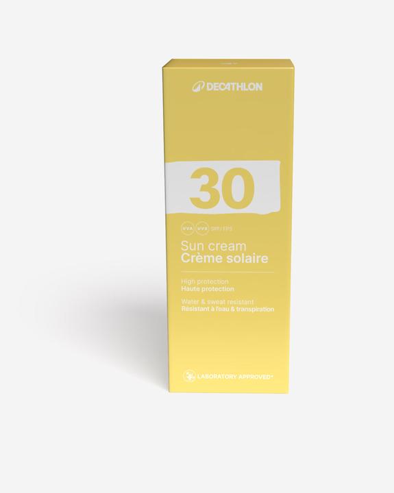 Actual product image Decathlon Sonnencreme (Suntan cream, SPF 30, 200 ml, 205 g)