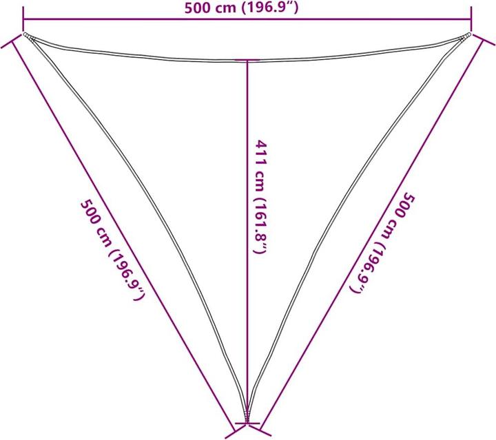 Image du produit vidaXL Sonnensegel (5 x 5 x 5 m)