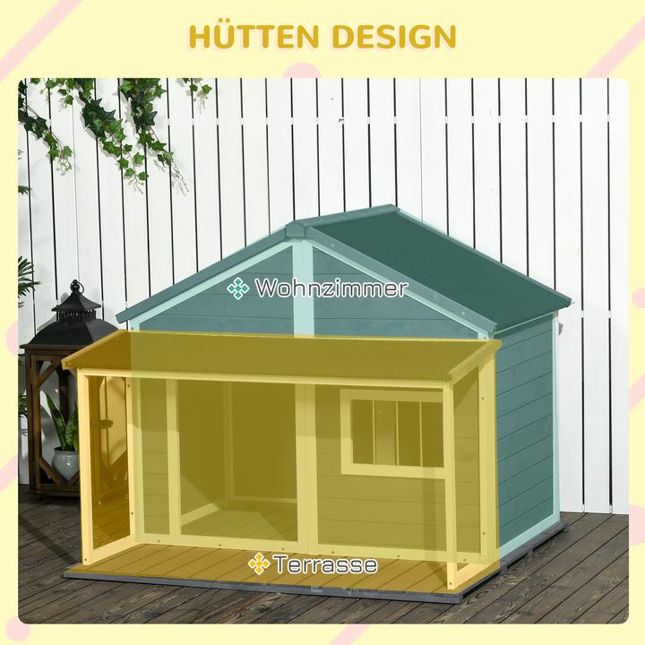 Actual product image PawHut Dog kennel with raised floor (Dog house)