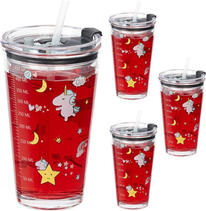 Actual product image Relaxdays 4x children's glass
