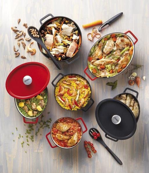 Productafbeelding Pyrex Braadpan - Rood - 28 cm - 6,3 l (Braadpan + kasserol, Gietijzer)