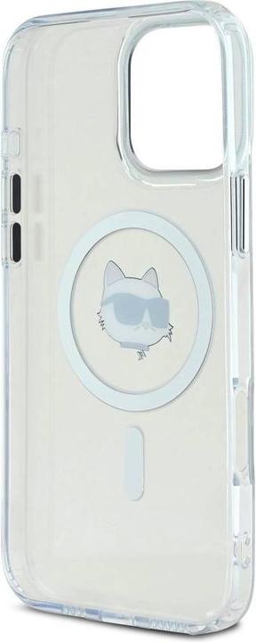 Produktbild Karl Lagerfeld KLHMP16XHLSCHH iPhone 16 Pro Max 6.9" biały/white hardcase IML Metal Choupette Head M (Apple iPhone 16 Pro Max)