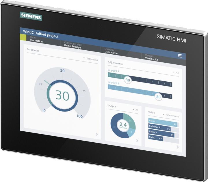 Actual product image Siemens SIMATIC HMI 6AV2128-3MB06-0AX1 MTP1200 Unified Comfort