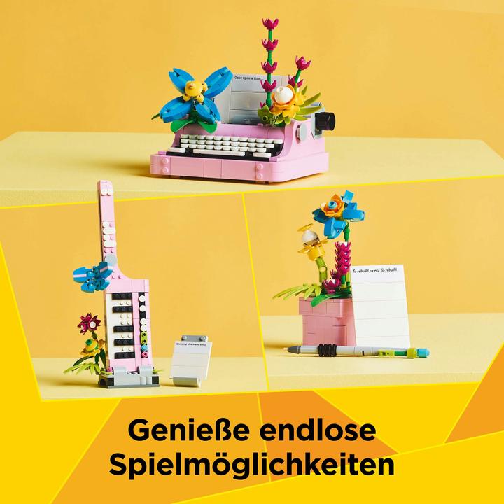 Image du produit LEGO Schreibmaschine mit Blumen (31169, LEGO Creator 3-in-1)