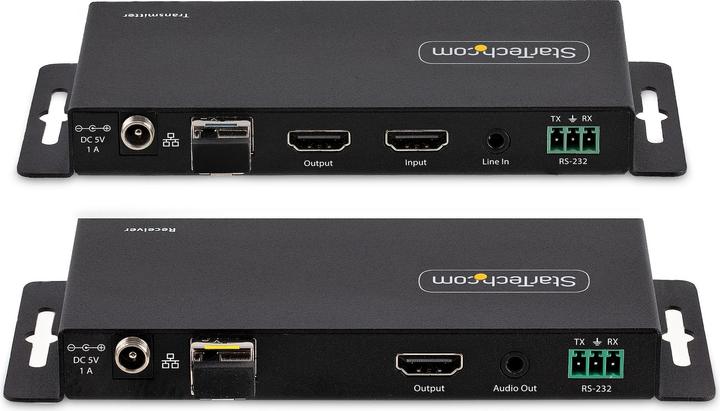 Produktbild StarTech COM 4K HDMI over Fiber Extender Kit 4K 60Hz 3300ft 1km Single Mode/1000ft 300m Multimode LC (Kabel)